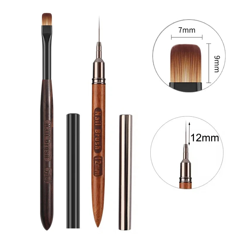Professional Nail Art Brush Pen — Fine Nylon Bristles for Gel & Acrylic