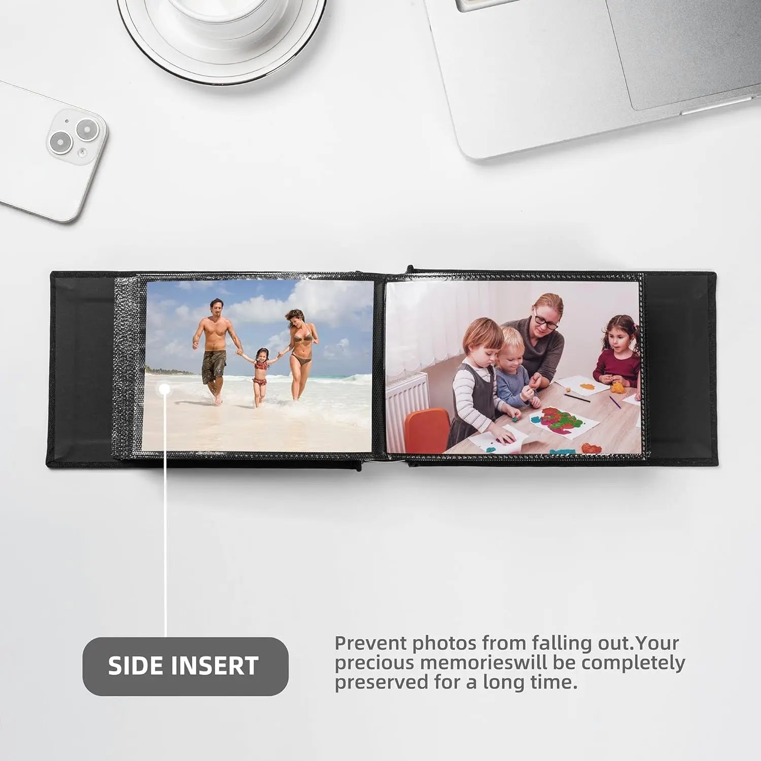 Linen Cover Photo Album — 4x6 Memory Book with 100 Photo Capacity