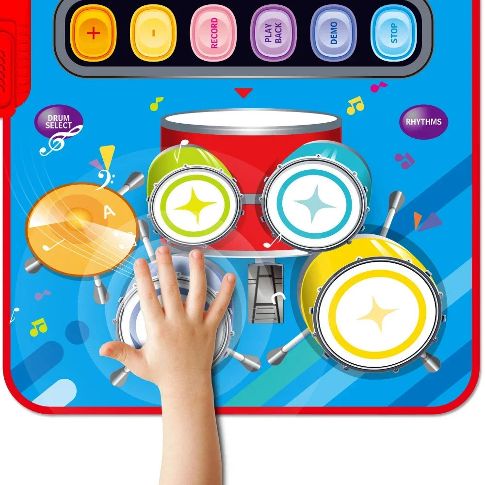 CONUSEA 2-in-1 Musical Blanket Mat — Electronic Piano & Drum Keyboard Toy