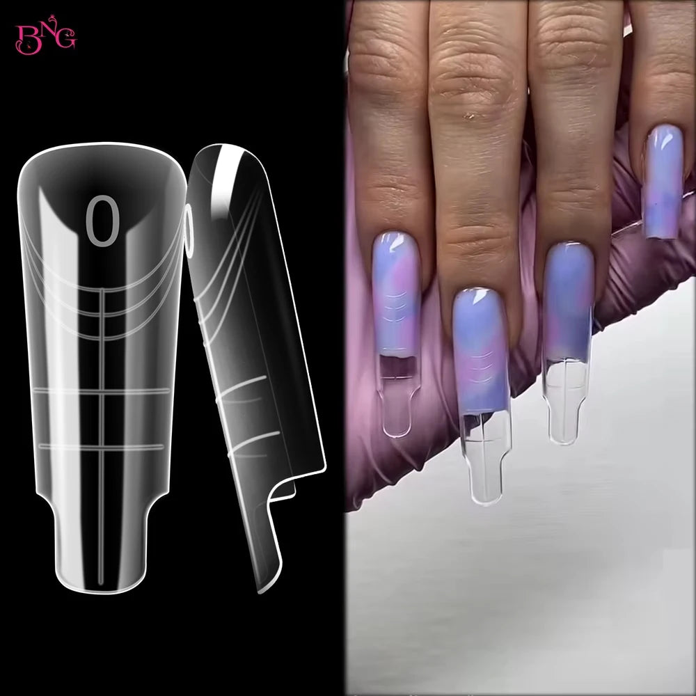 Dual Nail Forms for Poly Gel — Full Cover Manicure Extension Molds