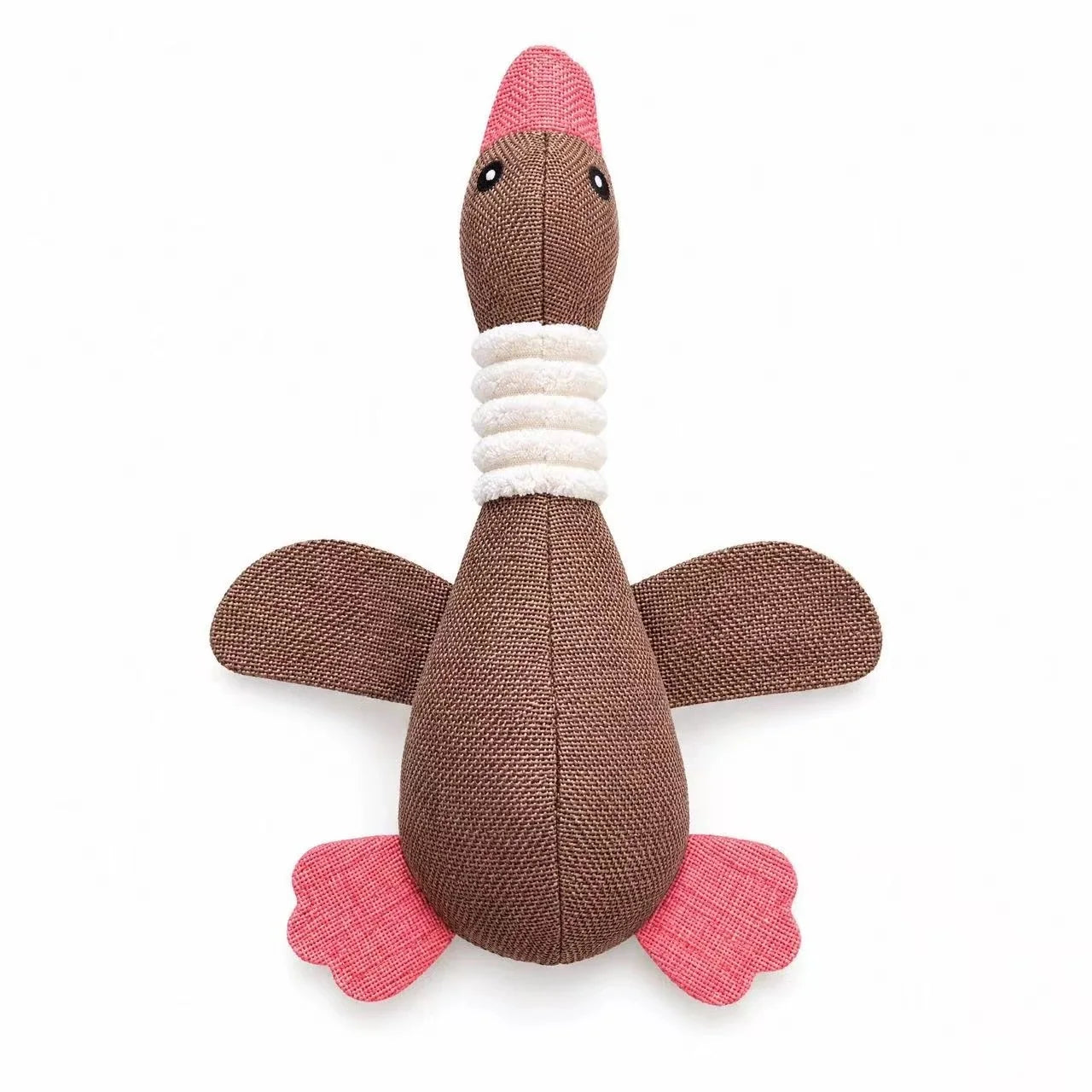 Plush Goose Pet Toy — Squeaky & Crinkly Chew Toy for Dogs and Cats