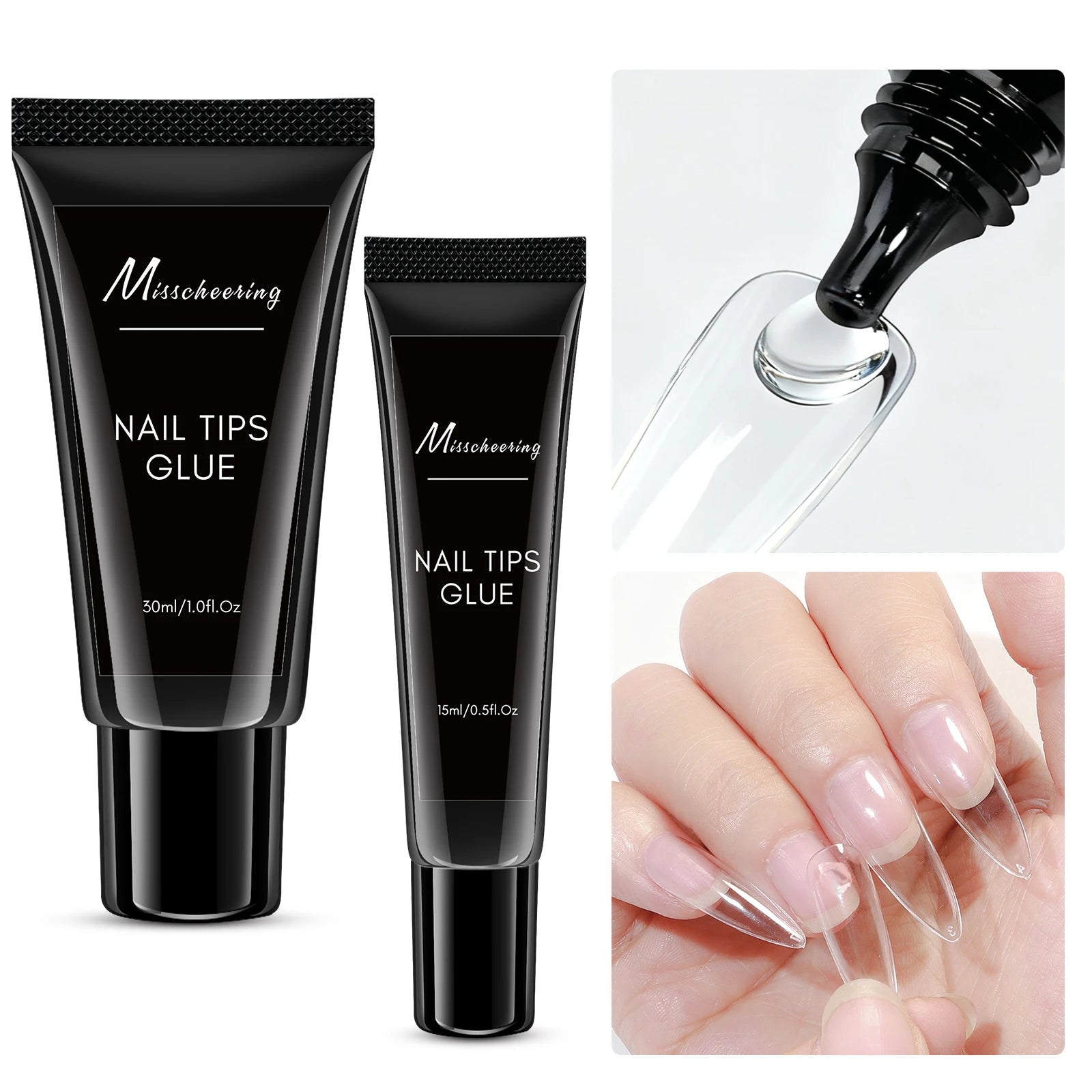 Misscheering Solid Gel Nail Glue — Strong Adhesive for Press On Nails