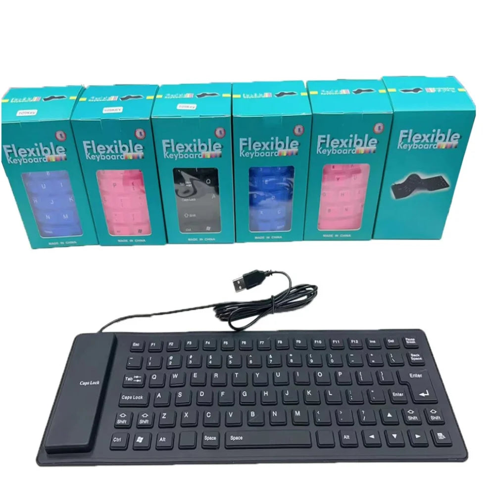 Jasoz Foldable Silicone Keyboard — Waterproof and Silent USB Wired Design