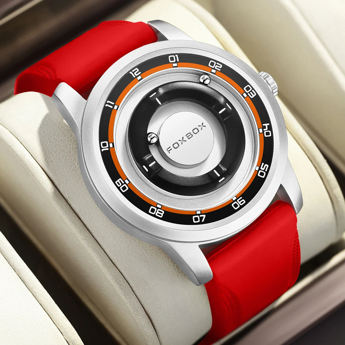 LIGE Floating Magnetic Pointer Watch — Creative Quartz Men's Wristwatch