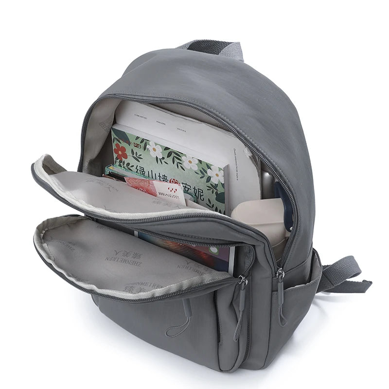 Ahidd Fashion Nylon Daypack — Water Resistant School Bag for Women
