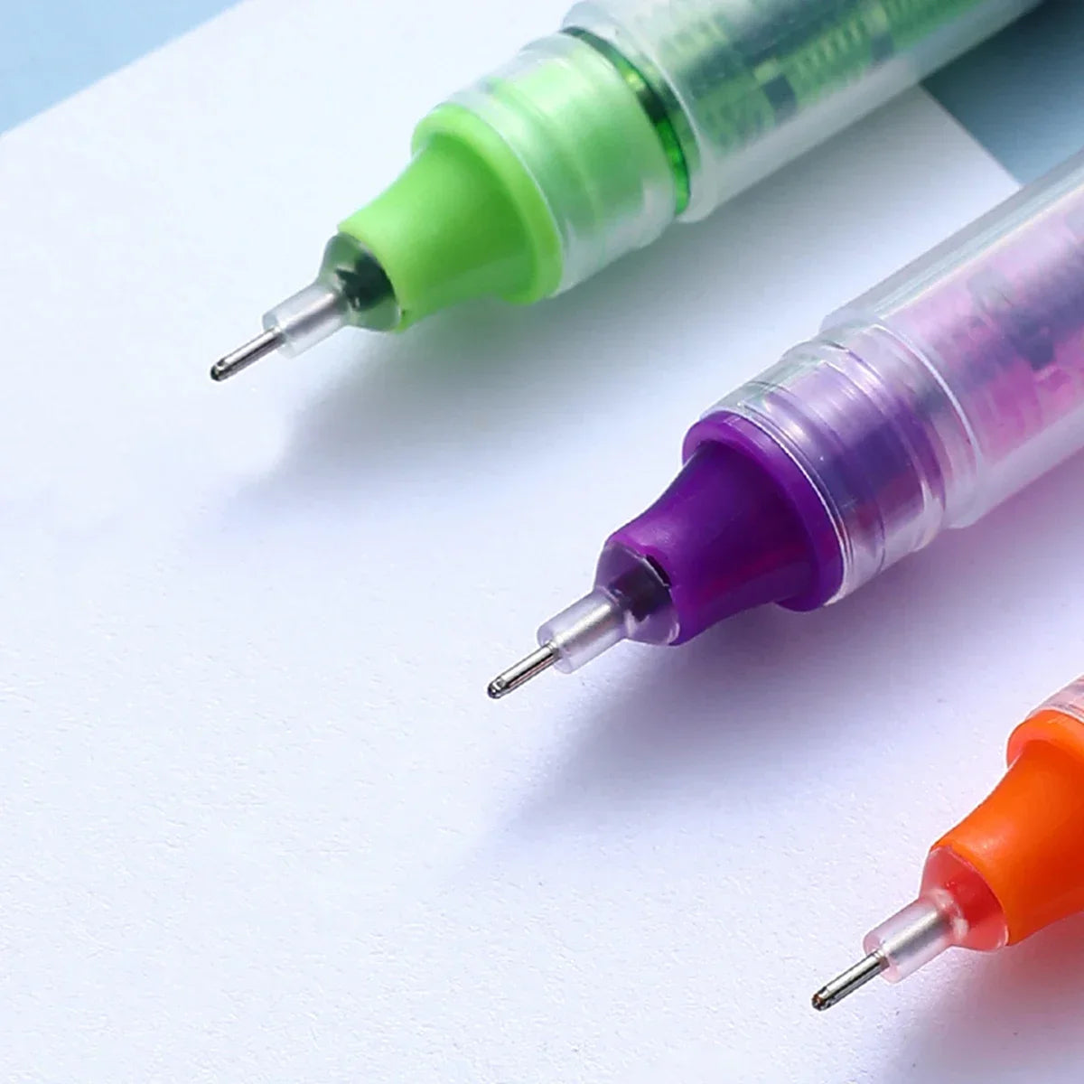Colorful Gel Pen Set — Quick-Drying Liquid Ink for Writing and Drawing