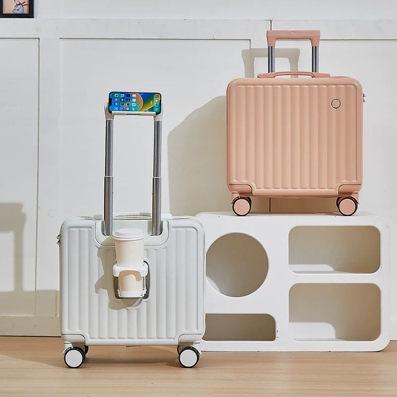 18-Inch Lightweight Travel Luggage — Hard Shell Spinner Suitcase with Combination Lock
