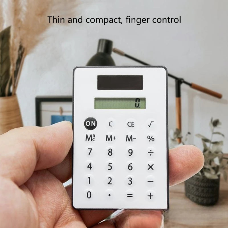 8-Digit Solar Powered Calculator — Quiet Operation & Portable Design
