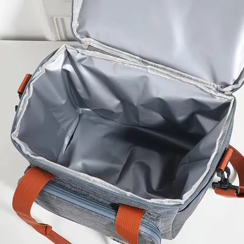 Double-Layer Insulated Lunch Bag — Large Capacity Thermal Tote for Work and School