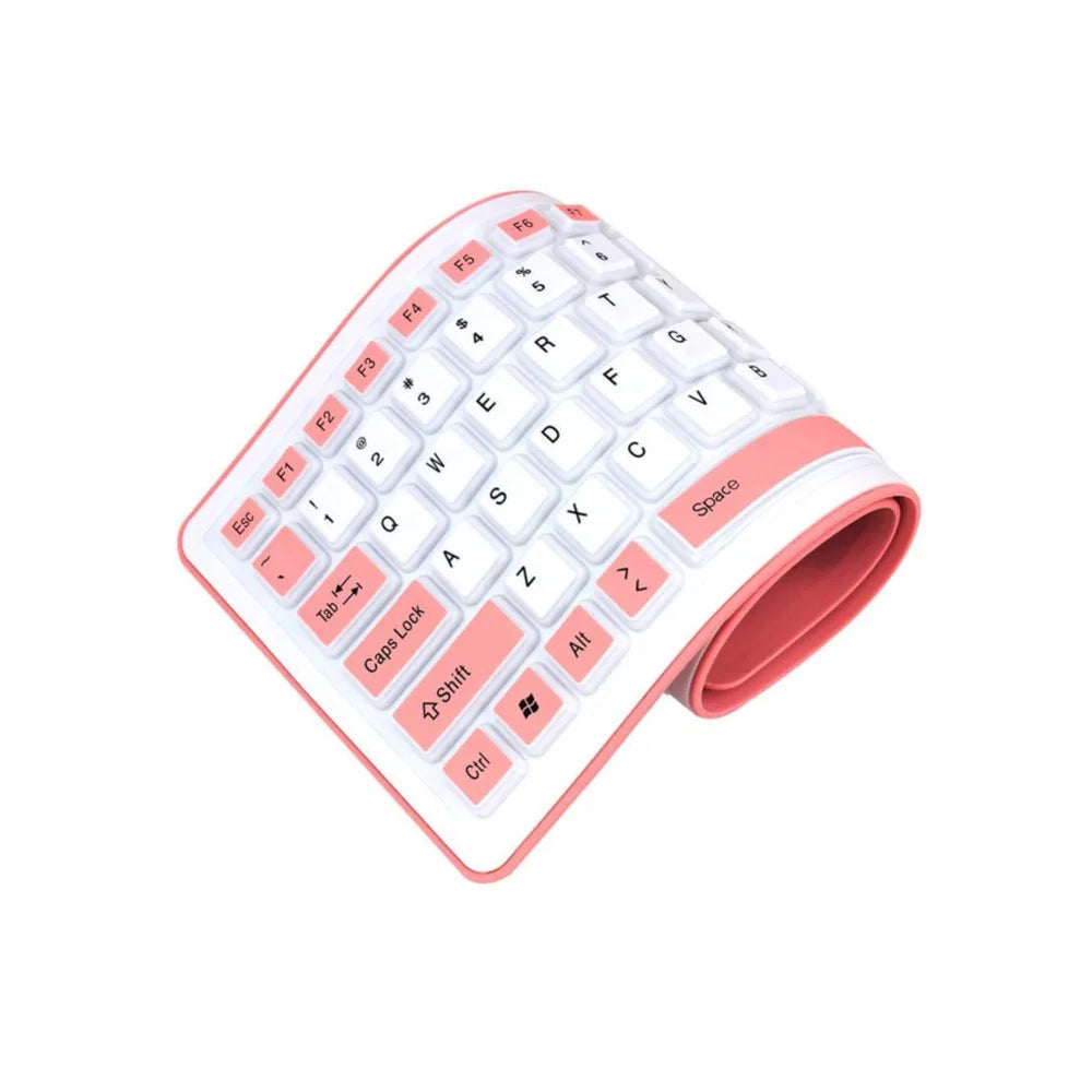 BuyinCoins Foldable Silicone Keyboard — Waterproof Portable USB Wired Design