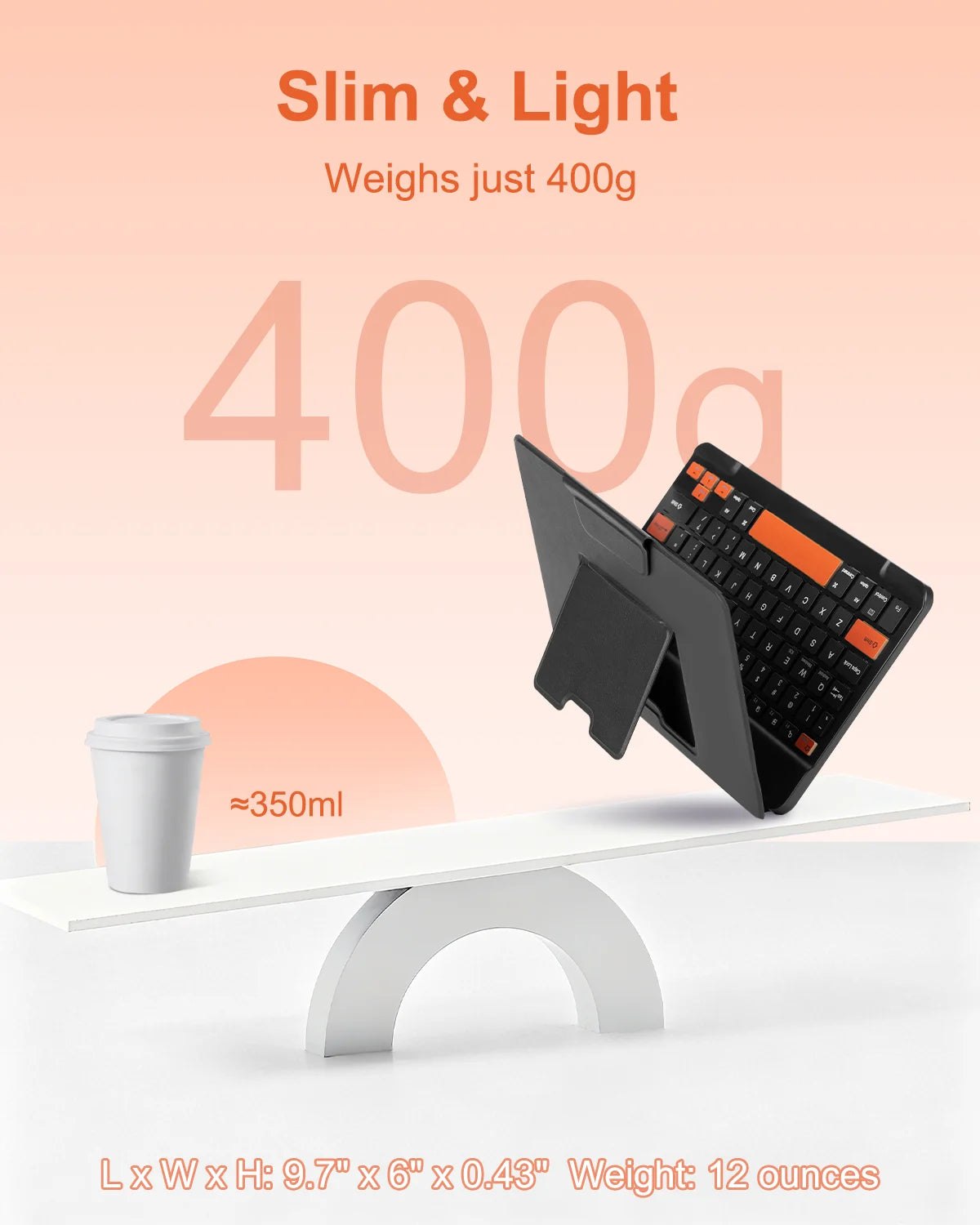 MUSDRMB Foldable Wireless Bluetooth Keyboard — Portable Rechargeable Typing Set with Mouse