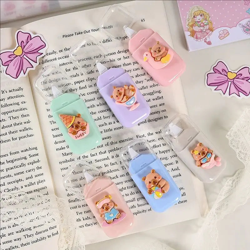 Mini Cartoon Style Correction Tape — 6-Pack Set for Students and Office Use
