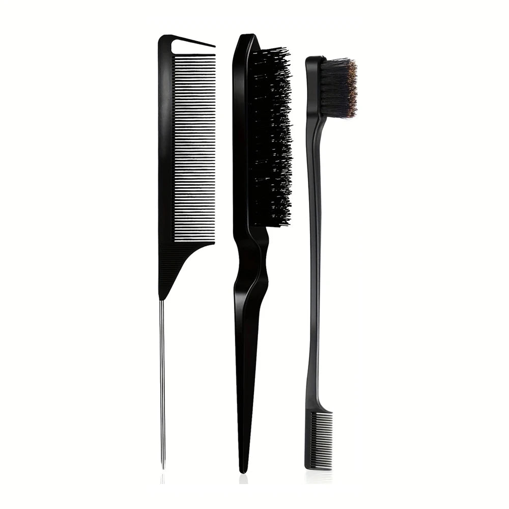 Detangling Hair Brush Set — Wet and Dry Styling Combs for Curly Hair