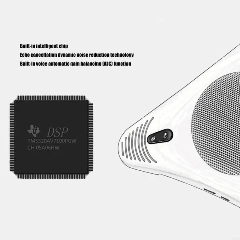 USB Desktop Conference Microphone — Omnidirectional Speaker & Noise Reduction
