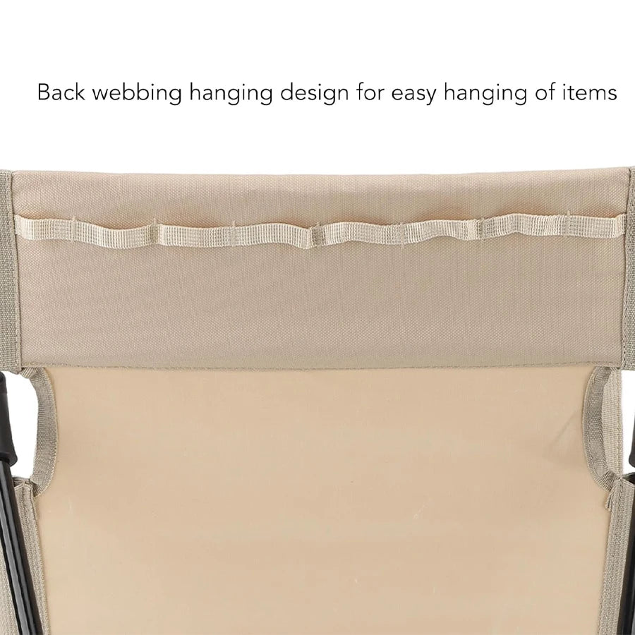 Foldable Camping Chair — Portable Outdoor Seating with Backrest