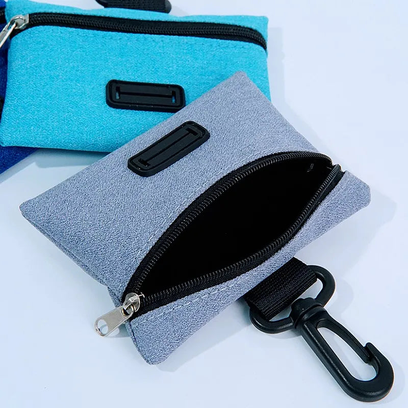Portable Dog Poop Bag Dispenser — Hanging Oxford Cloth Holder for Walks