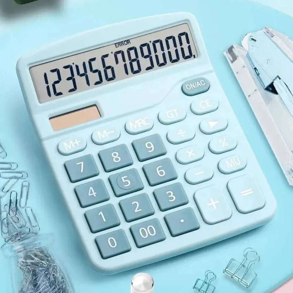 yggcoo 12-Digit Electronic Calculator — Dual Power Supply for Office & School