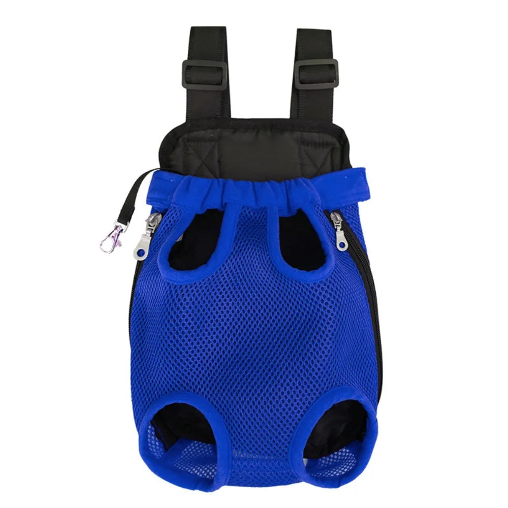 Adjustable Pet Carrier Backpack — Breathable Double Shoulder Bag for Travel