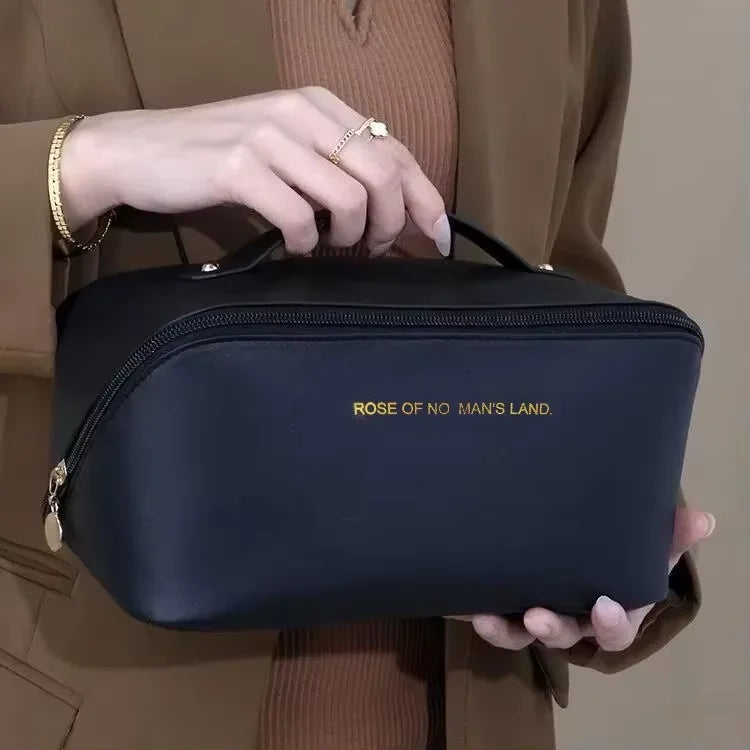 Luxury Makeup Organizer — Spacious Cosmetic Travel Pouch with Zipper