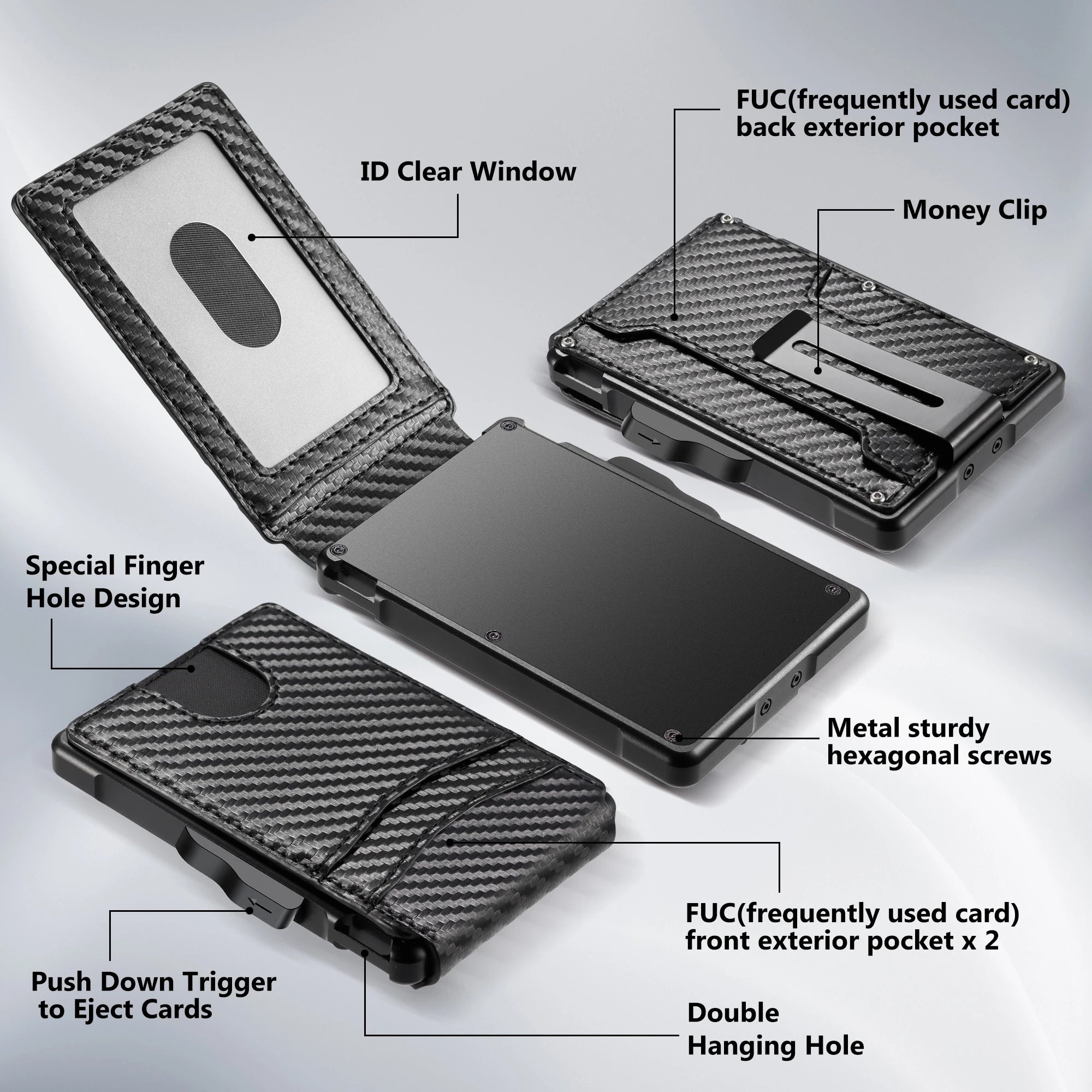Minimalist Men's Wallet — Slim RFID Blocking Design with Money Clip