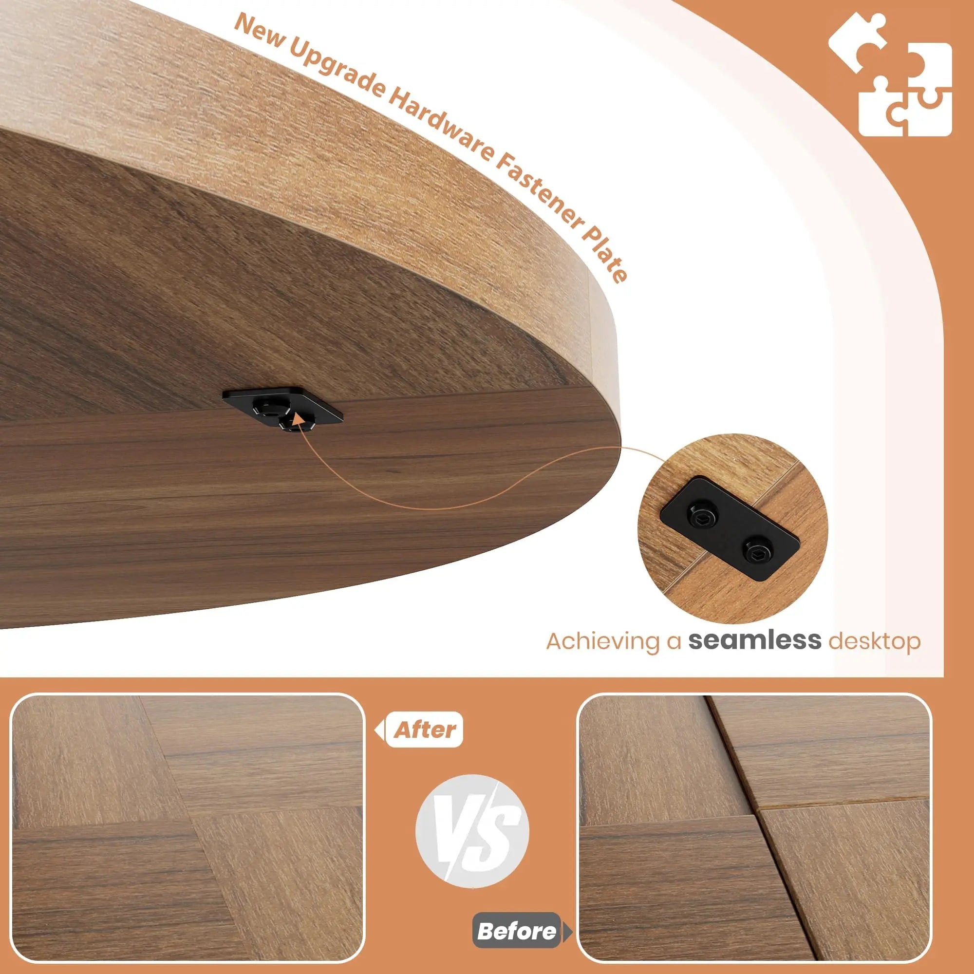 Round Wood Dining Table — 47-Inch Farmhouse Pedestal Table for 4-6 People