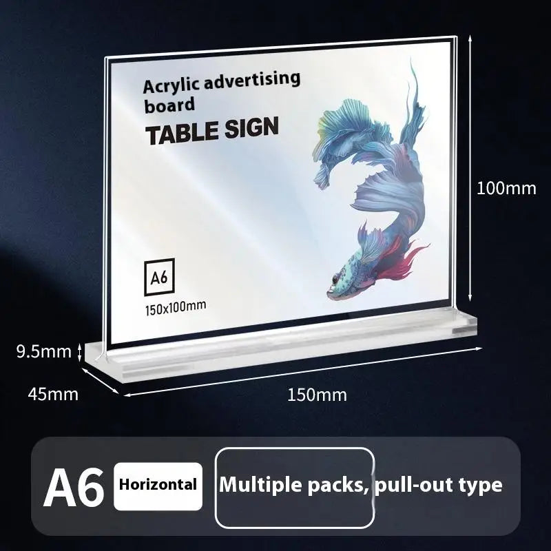 Acrylic Sign Holder — Desk Display Stand