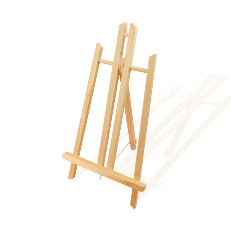 Wooden Trapezoidal Desktop Easel — Foldable Art Display Stand for Painting