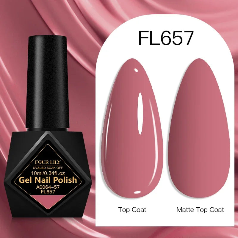 Four Lily Gel Nail Polish — Long Lasting Semi-Permanent Manicure Set