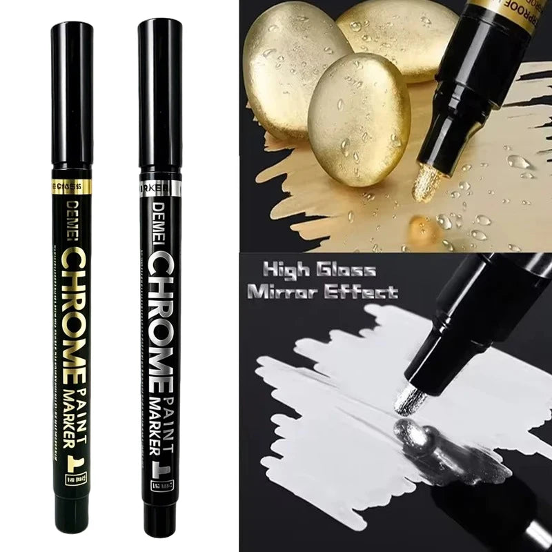 Mirror Marker Pens — High Gloss Reflective Paint for DIY Crafts