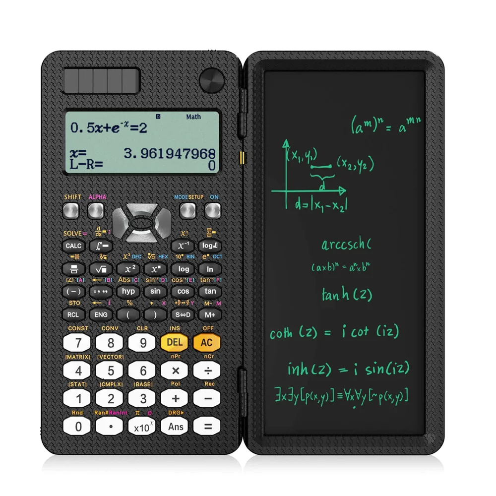 HOMESTEC Scientific Calculator with LCD Notepad — 417 Functions Foldable Design