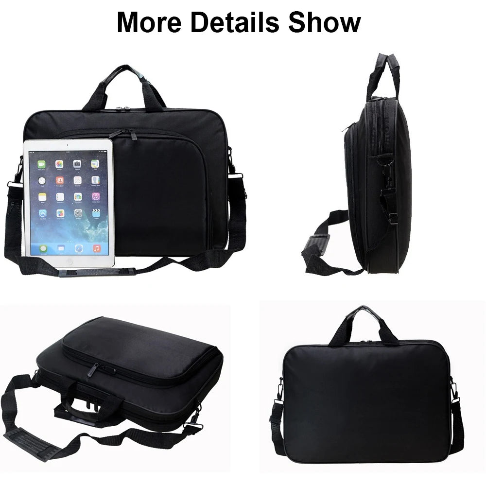 Professional Nylon Laptop Briefcase — Water Resistant Business Shoulder Bag