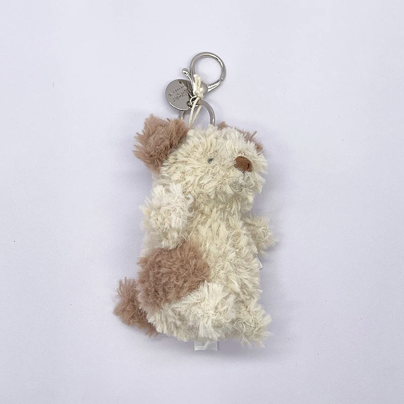 WANGYIXIN Plush Keychain Charm — Cute Marshmallow & Animal Backpack Accessory