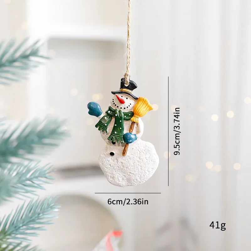 Santa Claus Christmas Tree Ornaments — Resin Hanging Pendants for Holiday Decor