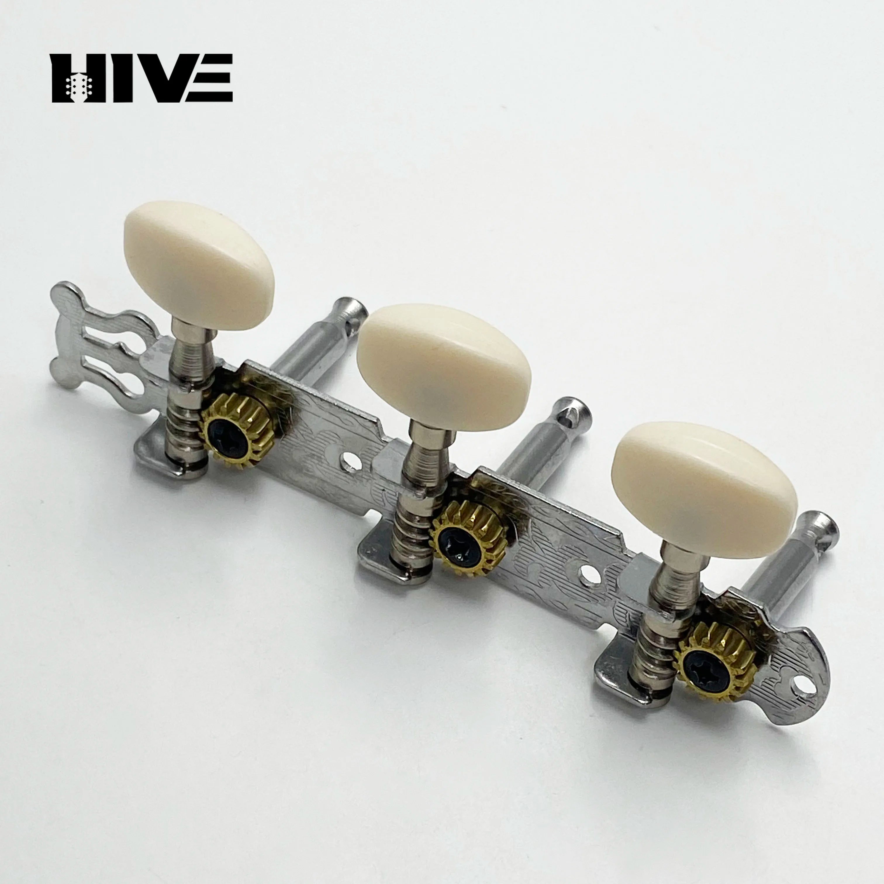 Folk Style Guitar Tuning Pegs — Metal Single-Hole String Winders