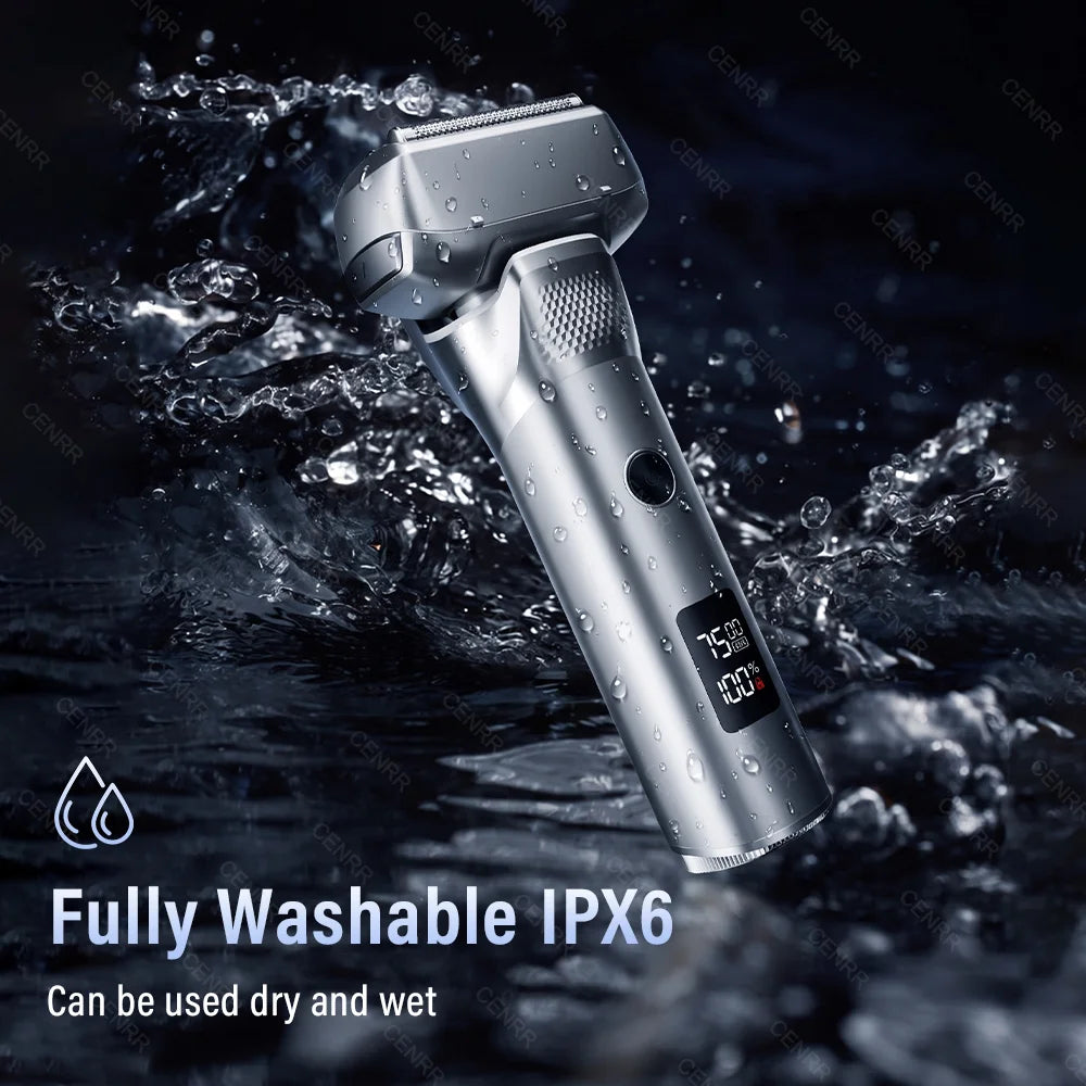 CENRR Electric Shaver for Men — Portable Waterproof Beard Trimmer