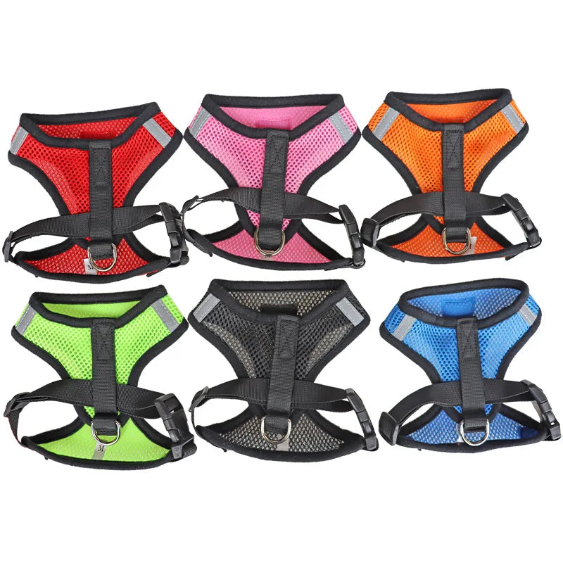 RPXBGUCKARHG Breathable Mesh Pet Harness and Leash Set — Reflective Walking Vest