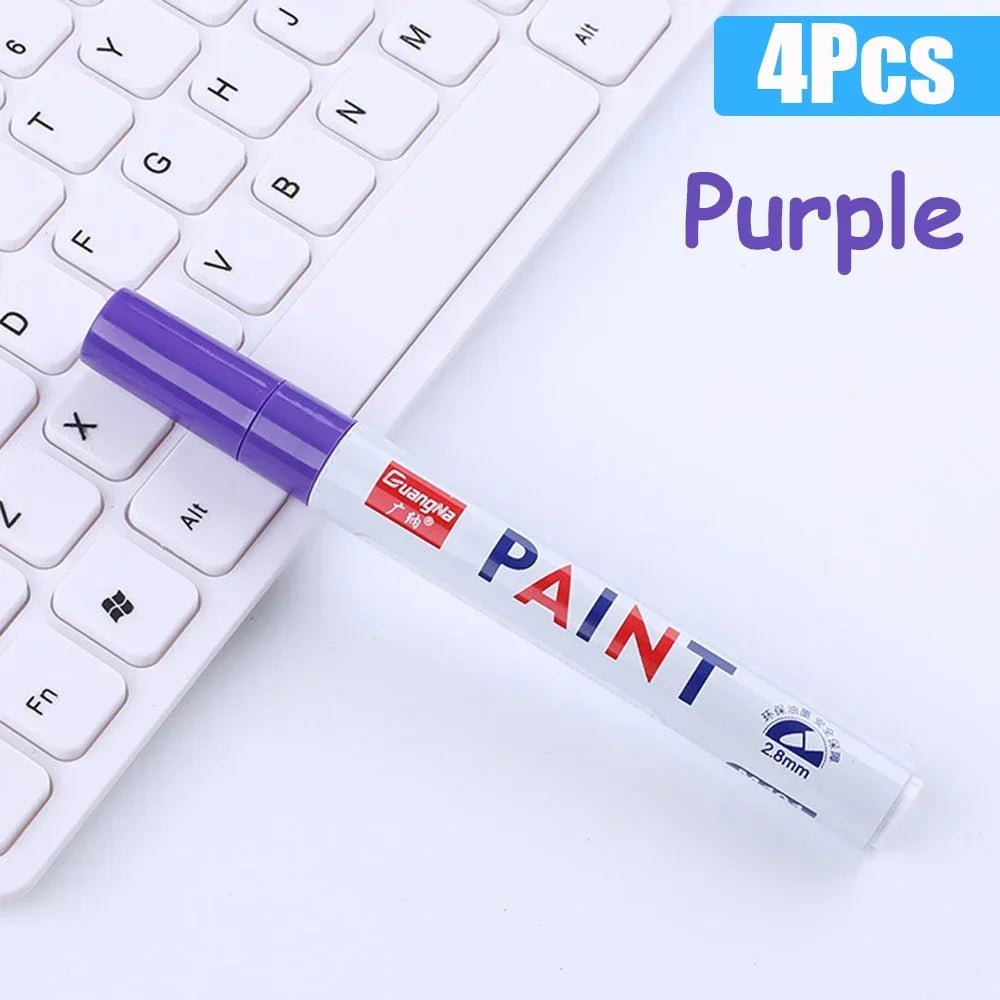 Permanent Paint Marker Pens — Waterproof Quick-Dry Tire & Craft Markers
