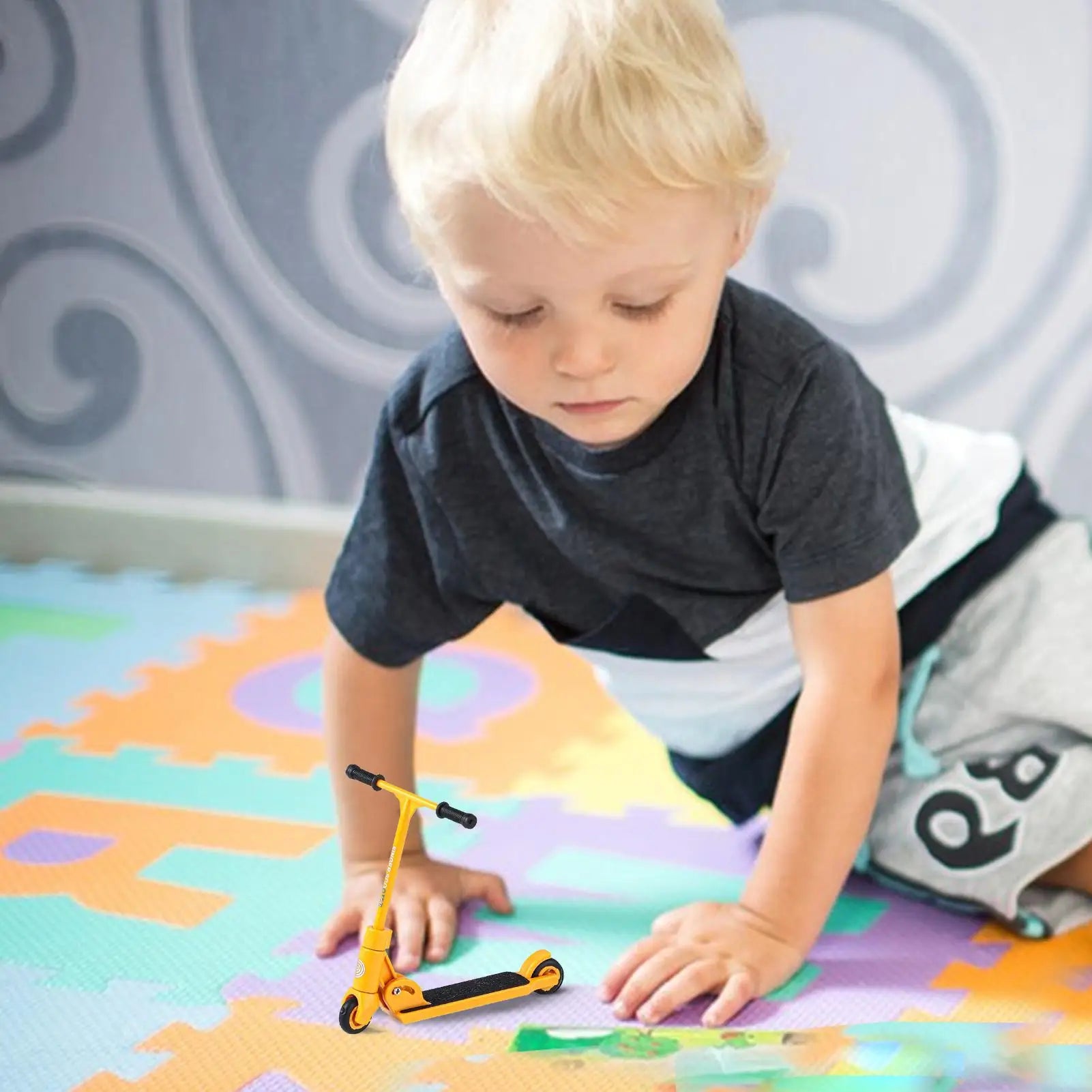 Foldable T-Type Finger Scooter — Mini Desktop Skate Toy with Brake