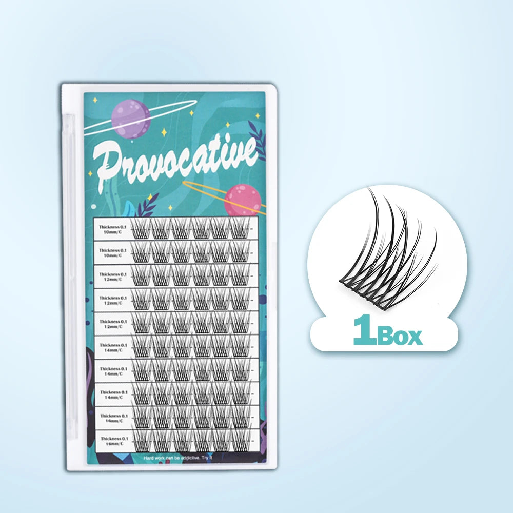 DIY Cluster Eyelashes — Natural Look False Lash Extensions, 60 Pieces