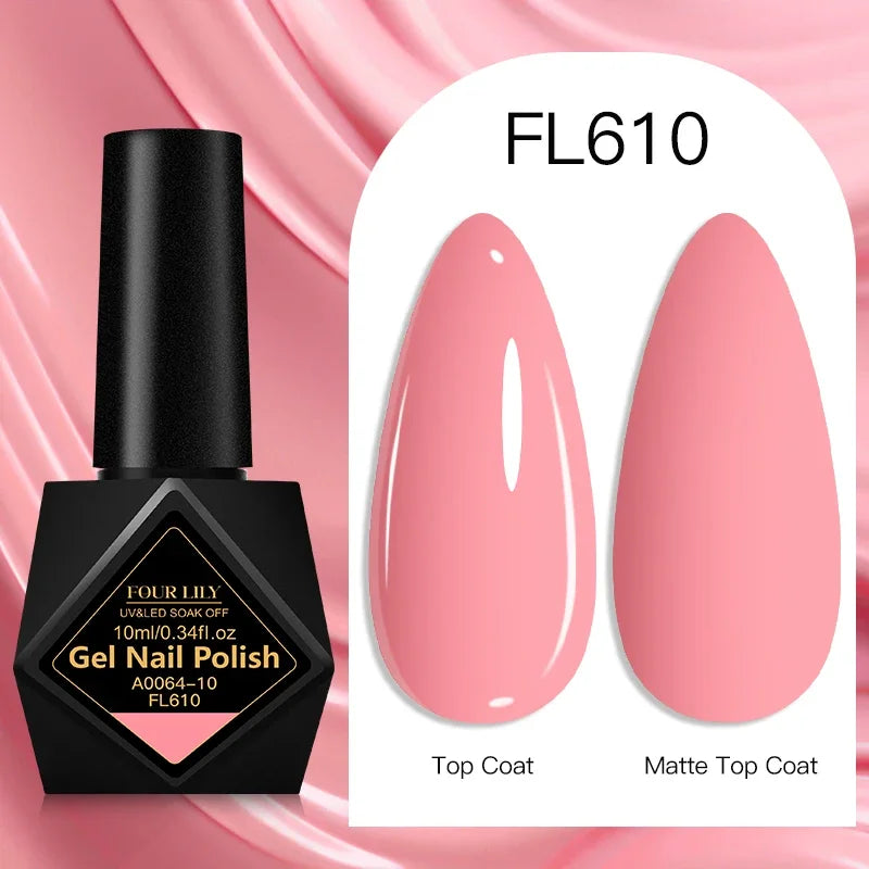 Four Lily Gel Nail Polish — Long Lasting Semi-Permanent Manicure Set