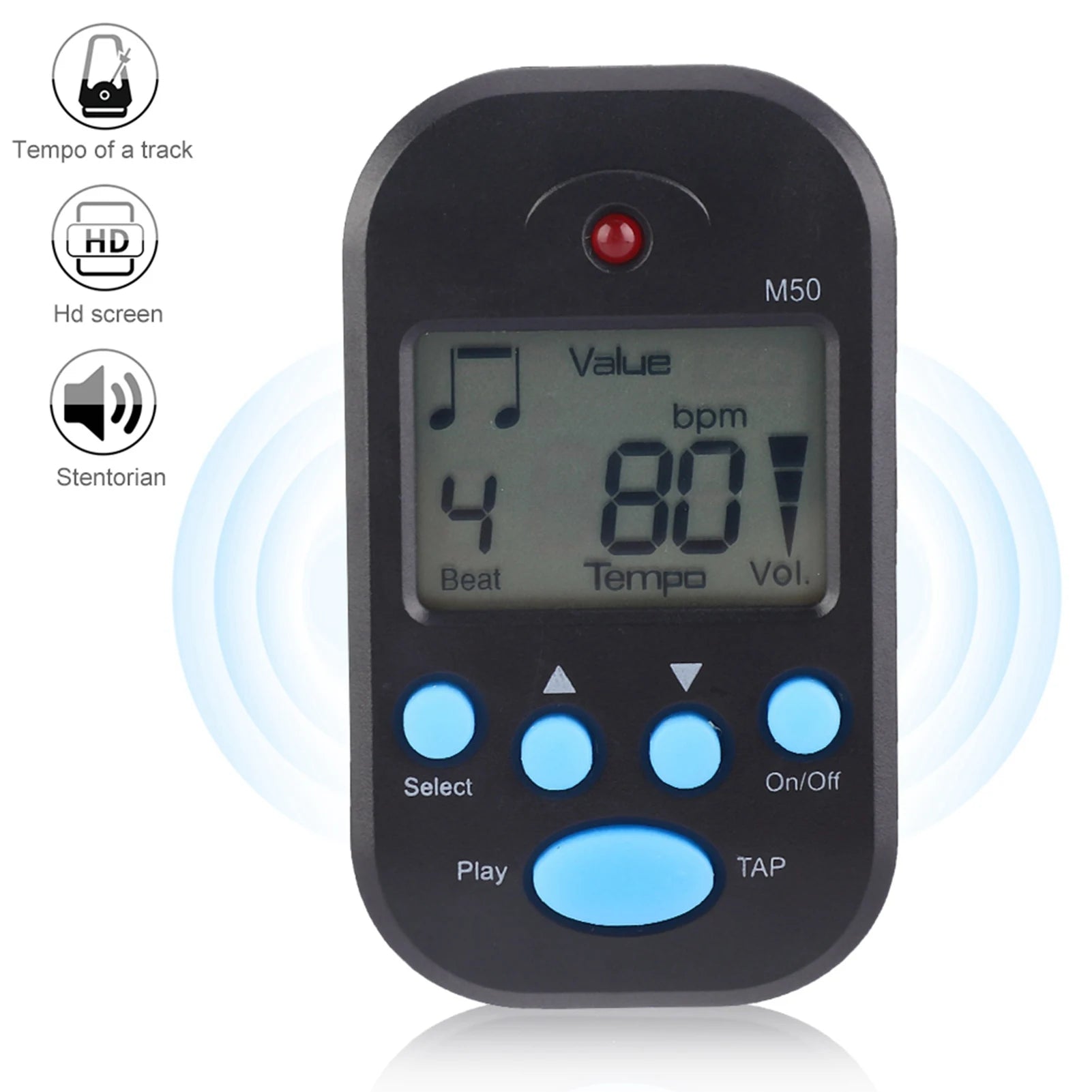 Mini Digital Metronome — Clip-On Rhythm Trainer for Musicians