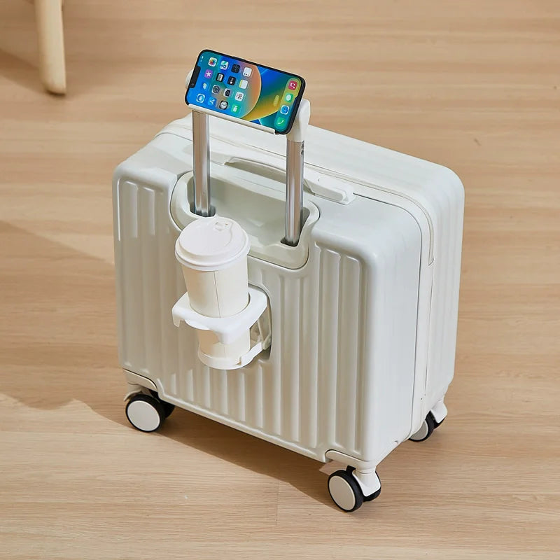 18-Inch Lightweight Travel Luggage — Hard Shell Spinner Suitcase with Combination Lock