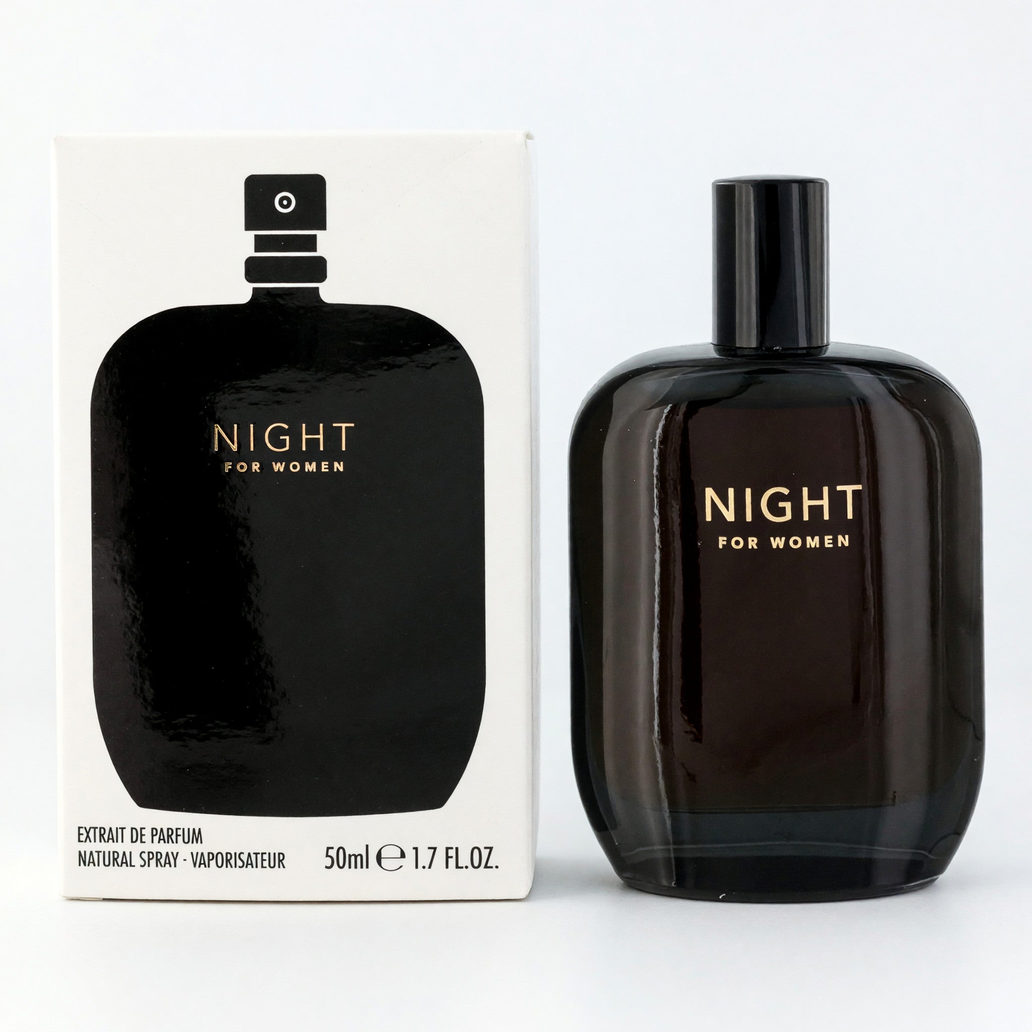 Night by Fragrance One, 1.7 oz Extrait de Parfum Spray for Women
