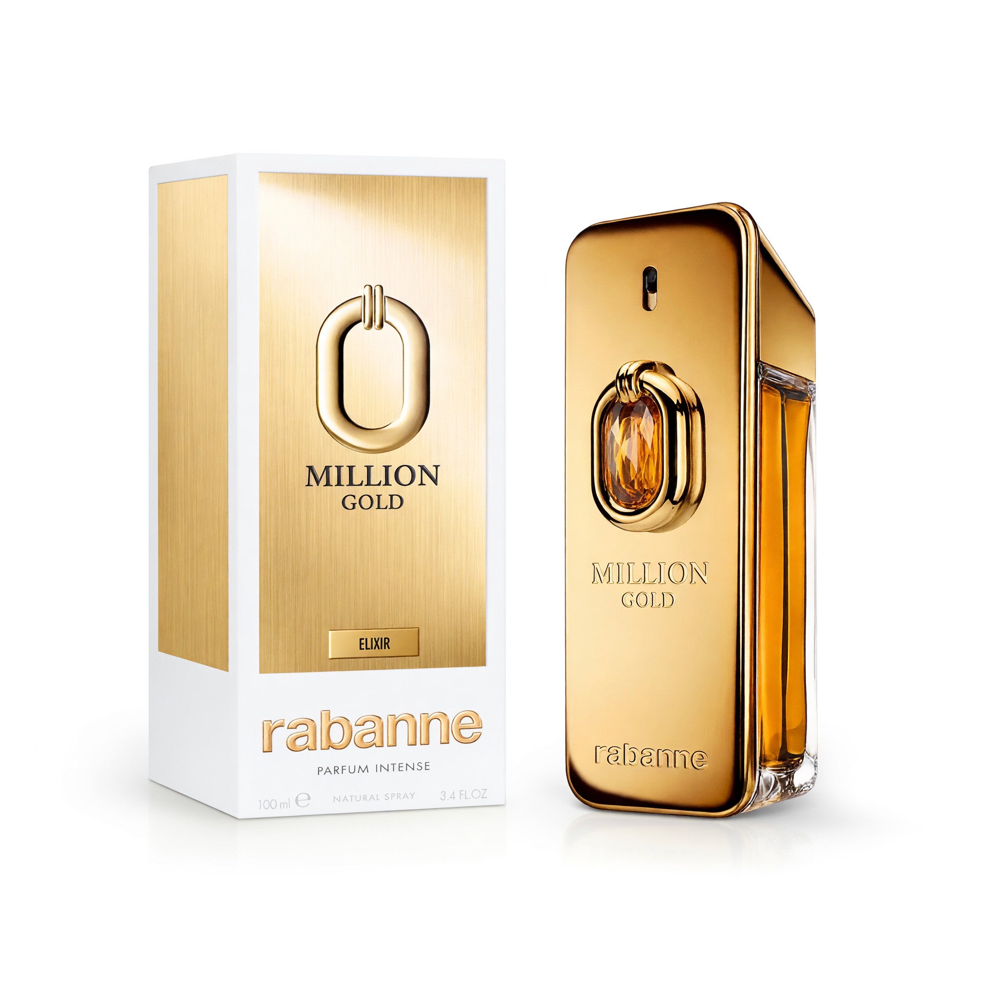 Million Gold Elixir by Paco Rabanne, 3.4 oz Eau De Parfum Spray Intense for Men