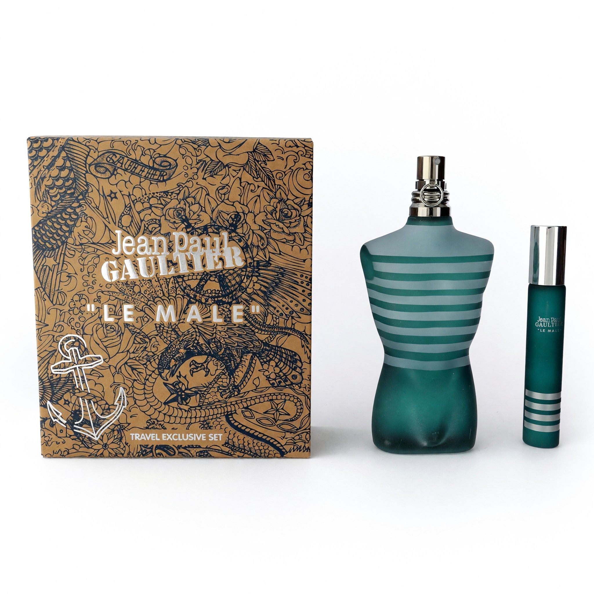 Jean Paul Gaultier Le Male by JPG, 2 Piece Gift Set men with Travel