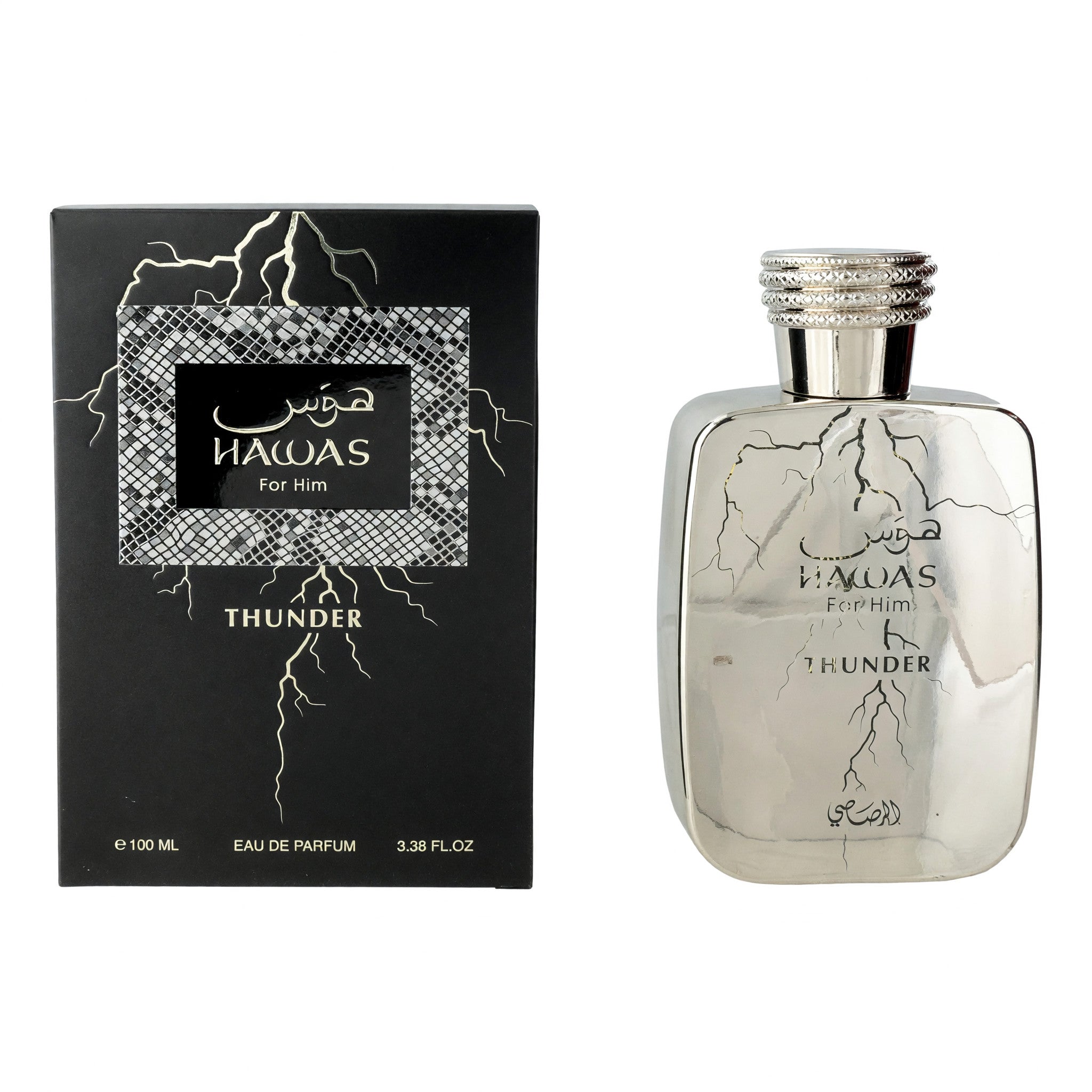 Hawas Thunder by Rasasi, 3.4 oz EDP Spray for Men