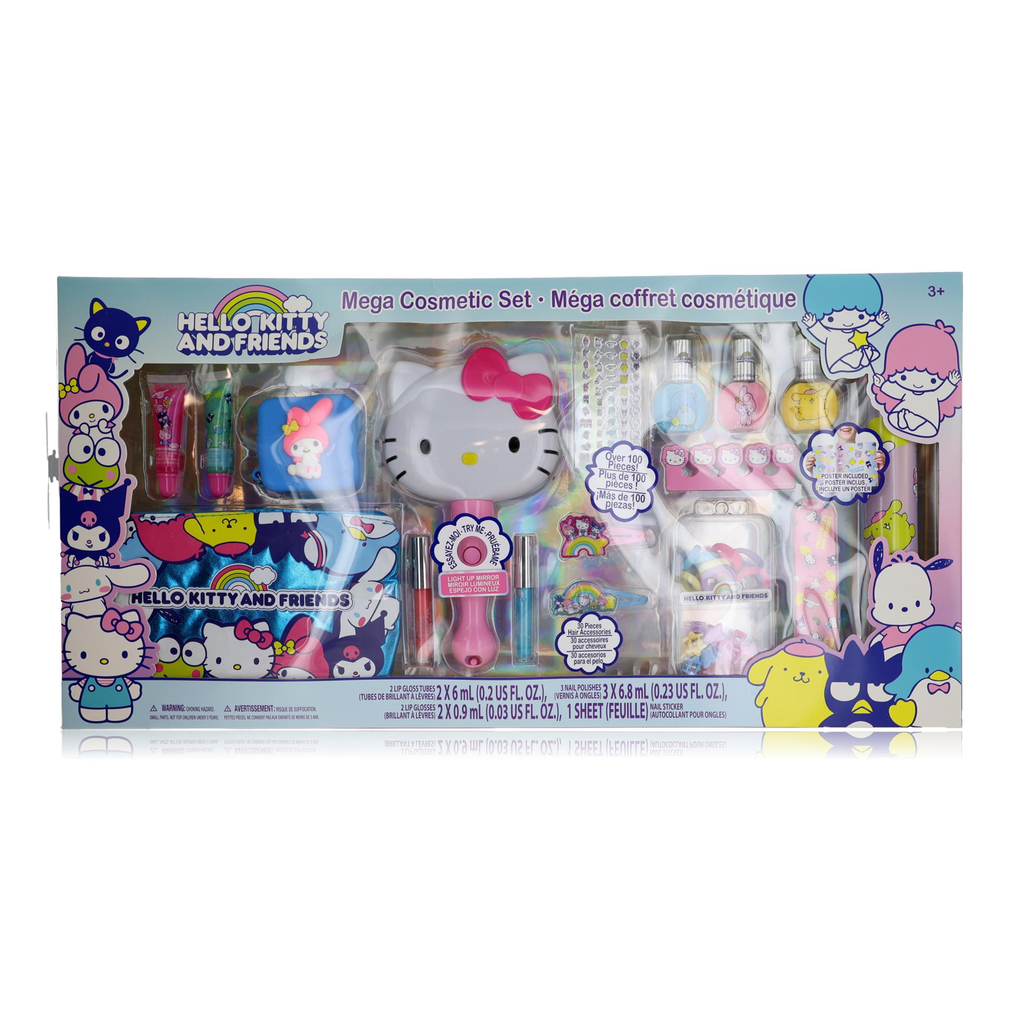 Hello Kitty & Friends Mega Cosmetic Set by Sanrio, 100+ Piece Set for Kids